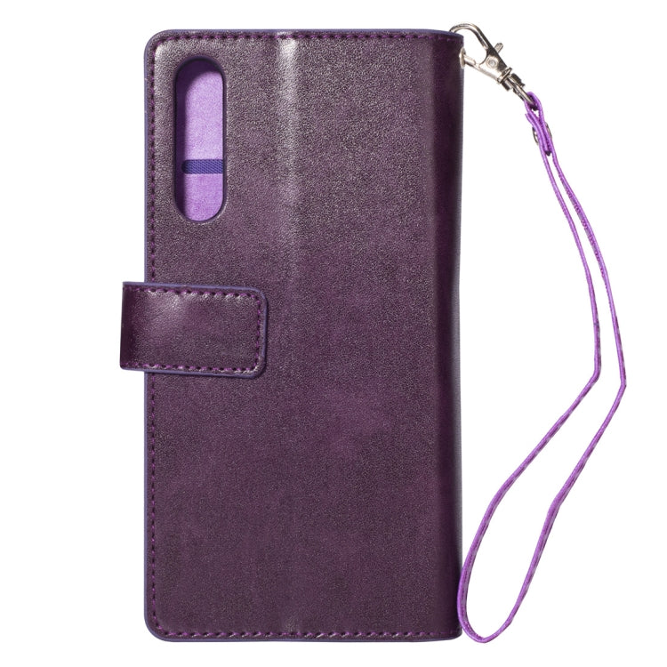 For Huawei P20 Pro Multifunctional Zipper Horizontal Flip Leather Case with Holder & Wallet & 9 Card Slots & Lanyard