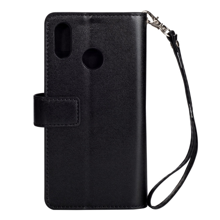 For Huawei P20 lite / Nova 3e Multifunctional Zipper Horizontal Flip Leather Case with Holder & Wallet & 9 Card Slots & Lanyard