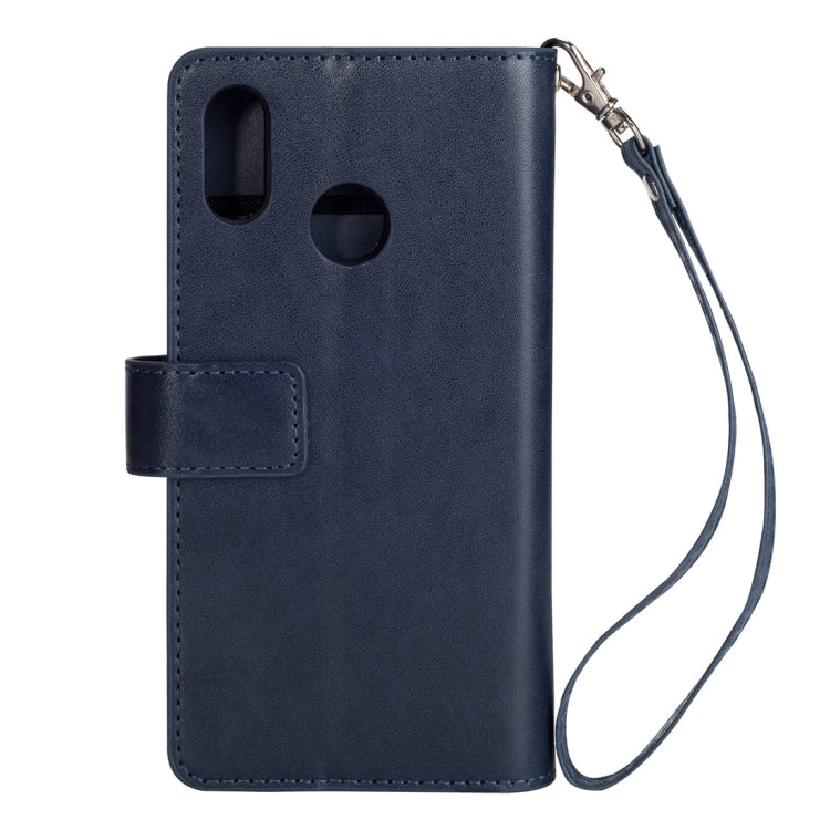 For Huawei P20 lite / Nova 3e Multifunctional Zipper Horizontal Flip Leather Case with Holder & Wallet & 9 Card Slots & Lanyard