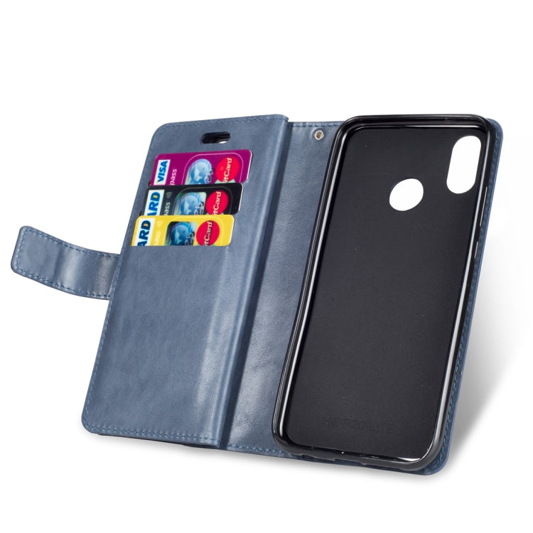 For Huawei P20 lite / Nova 3e Multifunctional Zipper Horizontal Flip Leather Case with Holder & Wallet & 9 Card Slots & Lanyard