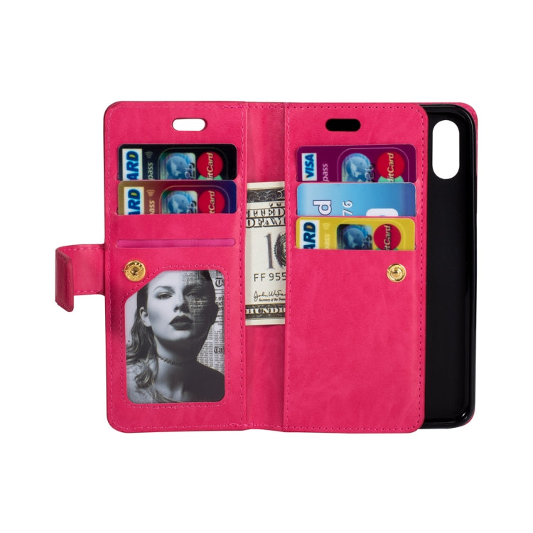 For Huawei P20 lite / Nova 3e Multifunctional Zipper Horizontal Flip Leather Case with Holder & Wallet & 9 Card Slots & Lanyard