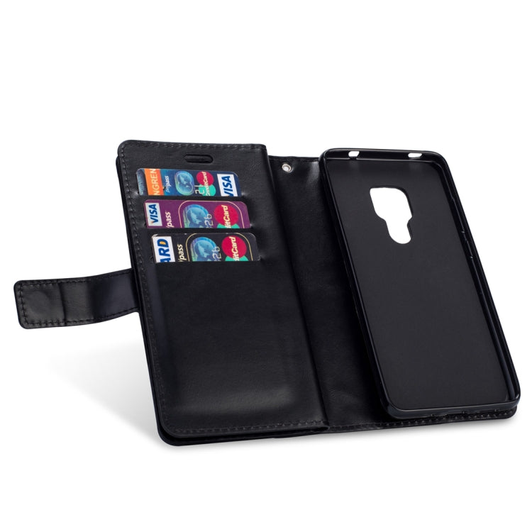 For Huawei Mate 20 Multifunctional Zipper Horizontal Flip Leather Case with Holder & Wallet & 9 Card Slots & Lanyard