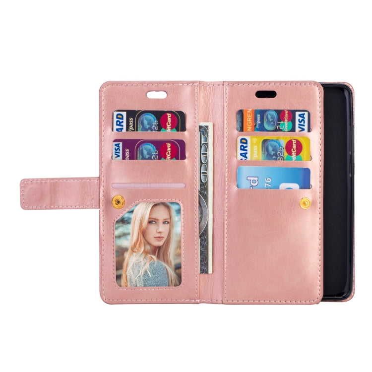 For Huawei Mate 20 Multifunctional Zipper Horizontal Flip Leather Case with Holder & Wallet & 9 Card Slots & Lanyard