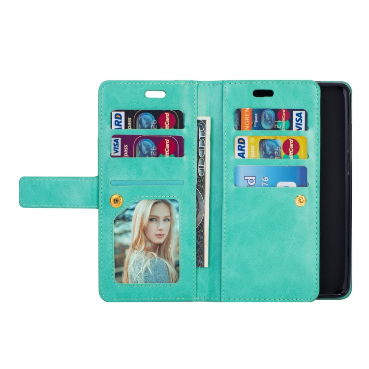 For Huawei Mate 20 Multifunctional Zipper Horizontal Flip Leather Case with Holder & Wallet & 9 Card Slots & Lanyard