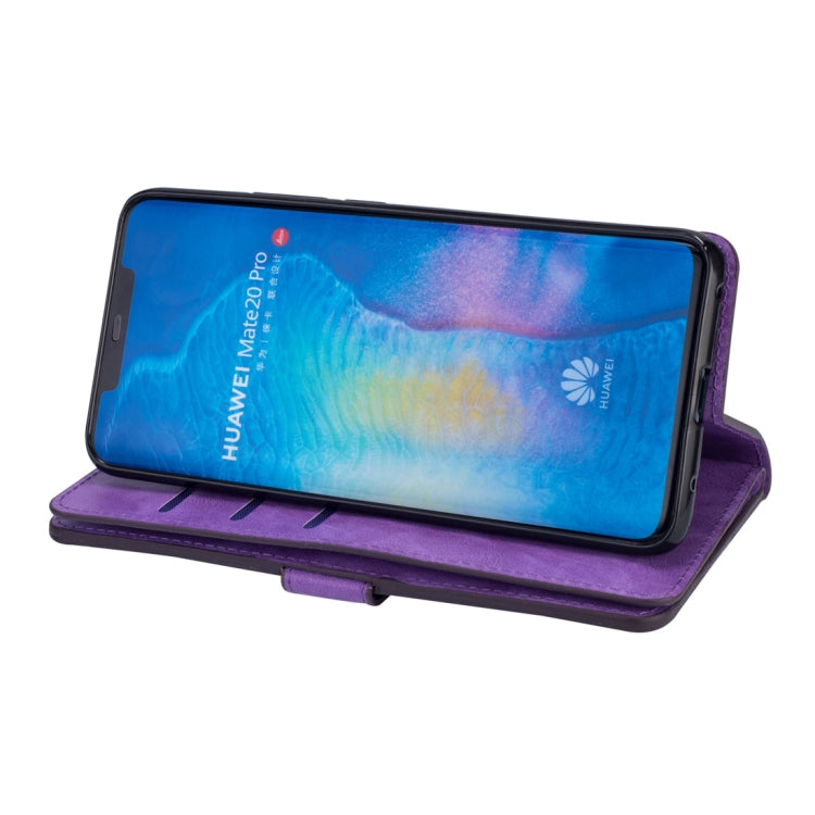 For Huawei Mate 20 Pro Multifunctional Zipper Horizontal Flip Leather Case with Holder & Wallet & 9 Card Slots & Lanyard