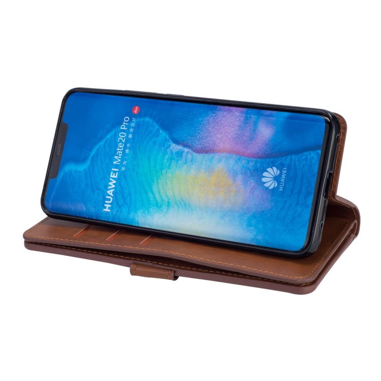 For Huawei Mate 20 Pro Multifunctional Zipper Horizontal Flip Leather Case with Holder & Wallet & 9 Card Slots & Lanyard