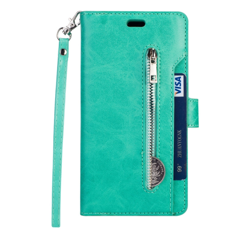 For Huawei Mate 20 lite Multifunctional Zipper Horizontal Flip Leather Case with Holder & Wallet & 9 Card Slots & Lanyard