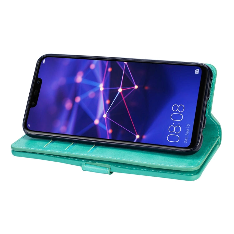 For Huawei Mate 20 lite Multifunctional Zipper Horizontal Flip Leather Case with Holder & Wallet & 9 Card Slots & Lanyard