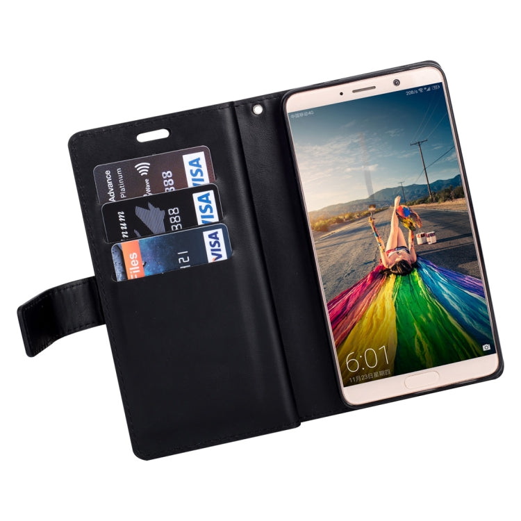 For Huawei Mate 10 Multifunctional Zipper Horizontal Flip Leather Case with Holder & Wallet & 9 Card Slots & Lanyard