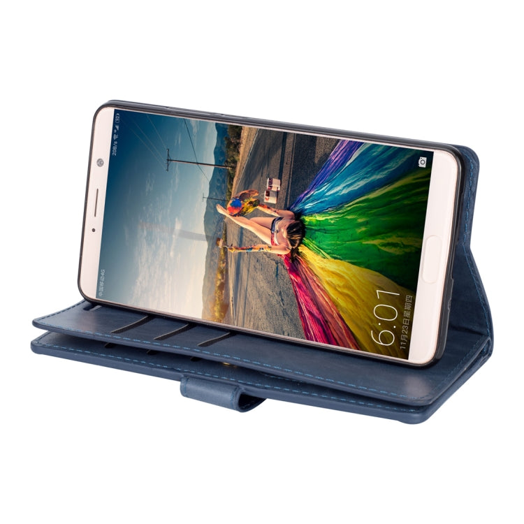 For Huawei Mate 10 Multifunctional Zipper Horizontal Flip Leather Case with Holder & Wallet & 9 Card Slots & Lanyard