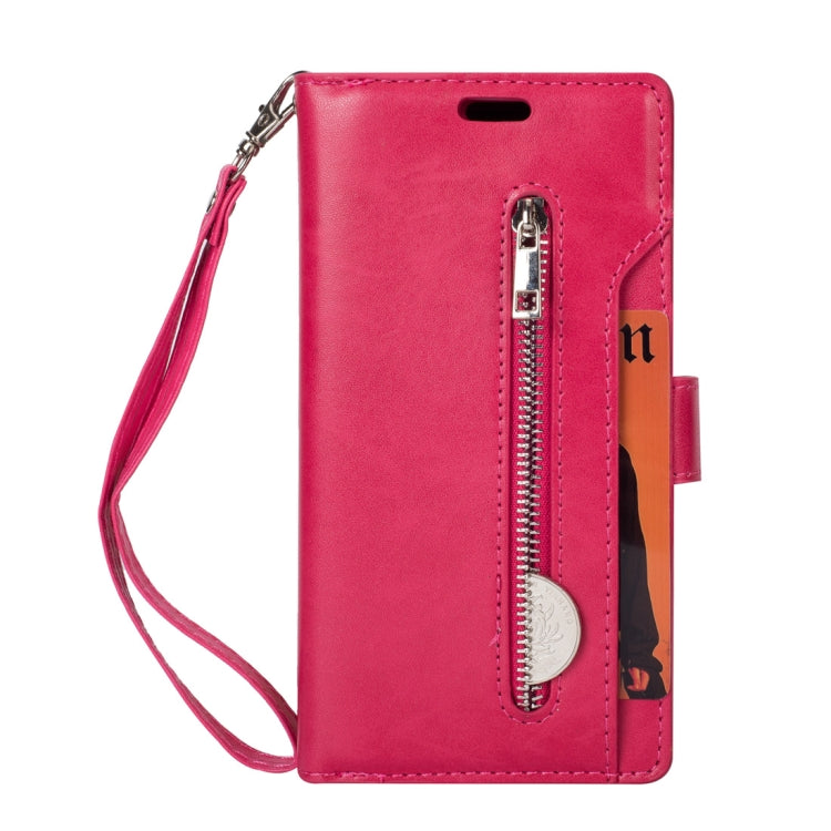 For Huawei Mate 10 Multifunctional Zipper Horizontal Flip Leather Case with Holder & Wallet & 9 Card Slots & Lanyard