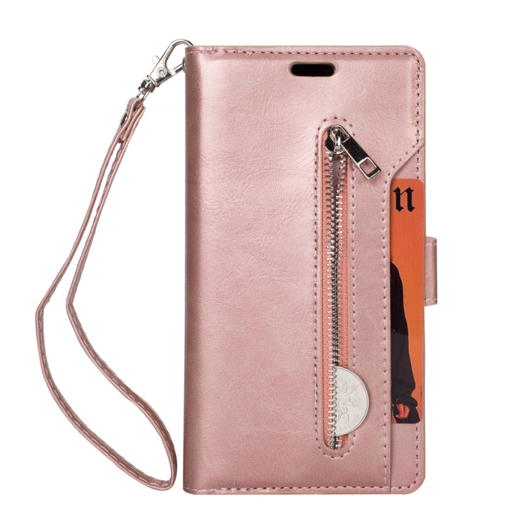 For Huawei Mate 10 Multifunctional Zipper Horizontal Flip Leather Case with Holder & Wallet & 9 Card Slots & Lanyard