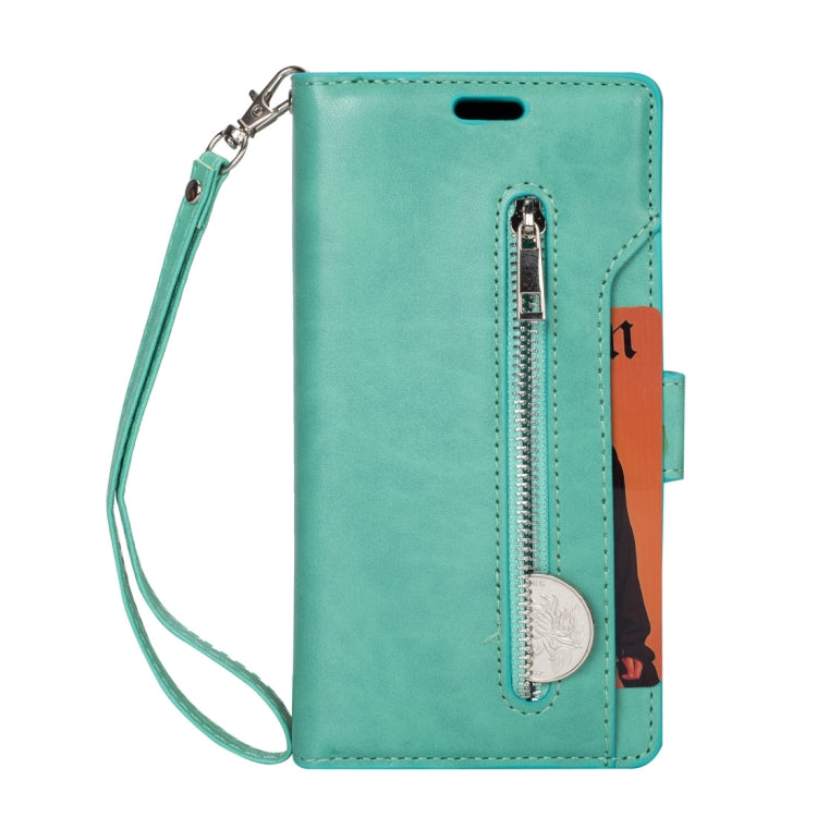 For Huawei Mate 10 Multifunctional Zipper Horizontal Flip Leather Case with Holder & Wallet & 9 Card Slots & Lanyard