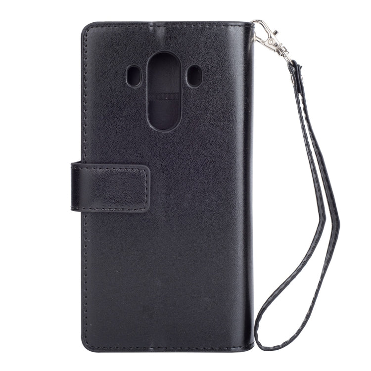 For Huawei Mate 10 Pro Multifunctional Zipper Horizontal Flip Leather Case with Holder & Wallet & 9 Card Slots & Lanyard