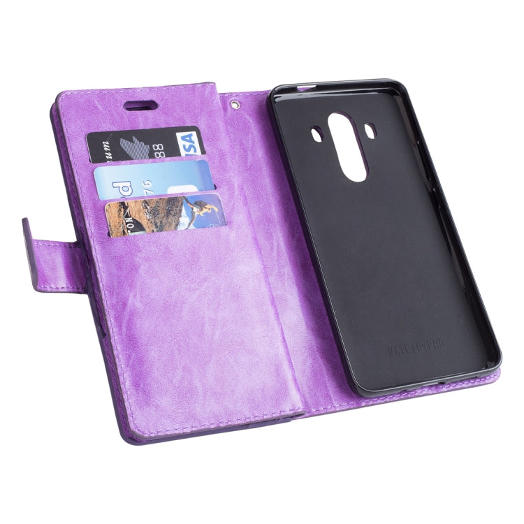 For Huawei Mate 10 Pro Multifunctional Zipper Horizontal Flip Leather Case with Holder & Wallet & 9 Card Slots & Lanyard