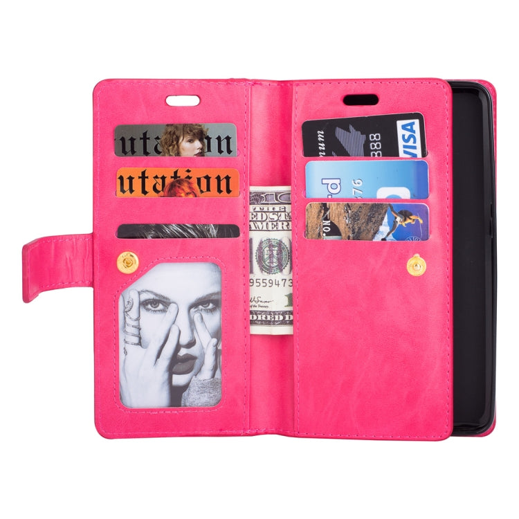 For Huawei Mate 10 Pro Multifunctional Zipper Horizontal Flip Leather Case with Holder & Wallet & 9 Card Slots & Lanyard