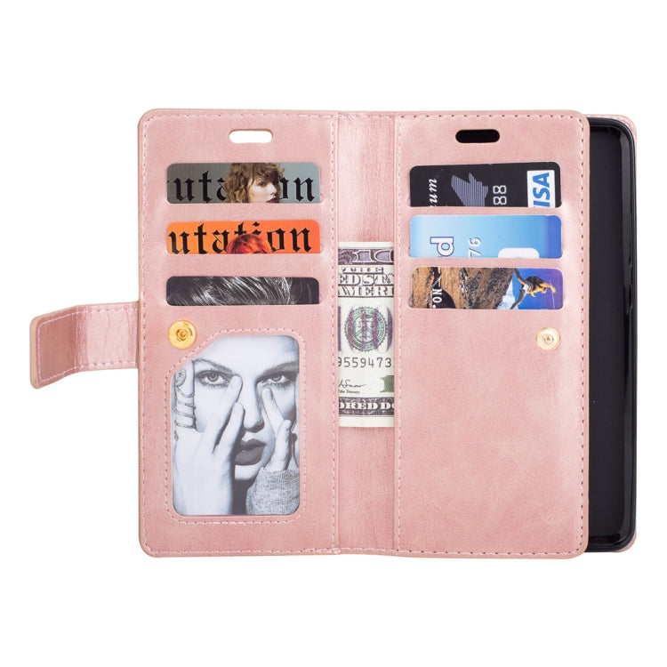 For Huawei Mate 10 Pro Multifunctional Zipper Horizontal Flip Leather Case with Holder & Wallet & 9 Card Slots & Lanyard
