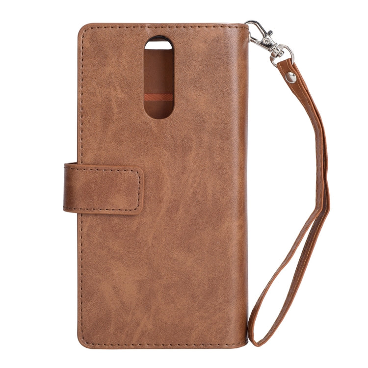 For Huawei Mate 10 Lite / Maimang 6 Multifunctional Zipper Horizontal Flip Leather Case with Holder & Wallet & 9 Card Slots & Lanyard