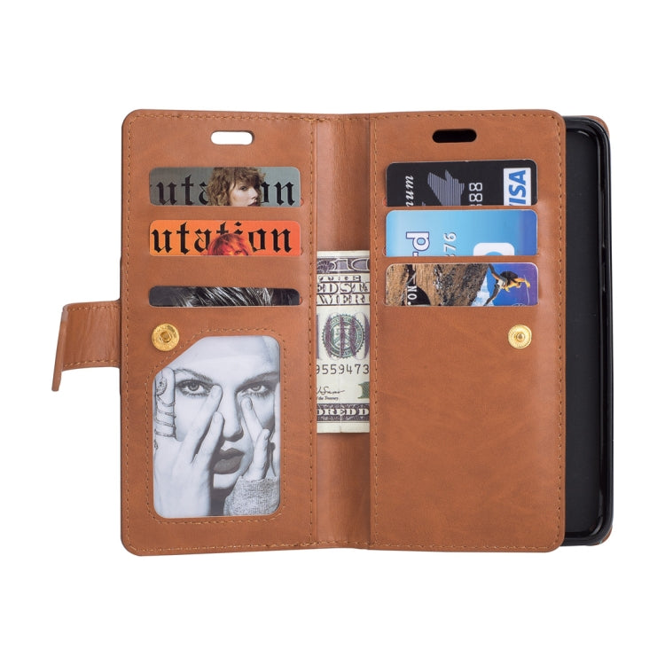 For Huawei Mate 10 Lite / Maimang 6 Multifunctional Zipper Horizontal Flip Leather Case with Holder & Wallet & 9 Card Slots & Lanyard