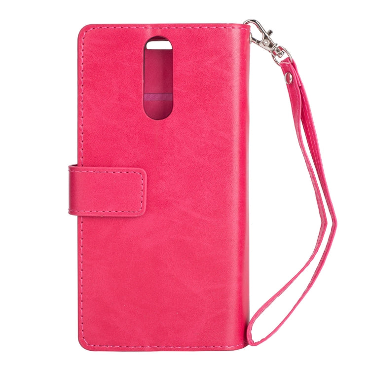 For Huawei Mate 10 Lite / Maimang 6 Multifunctional Zipper Horizontal Flip Leather Case with Holder & Wallet & 9 Card Slots & Lanyard