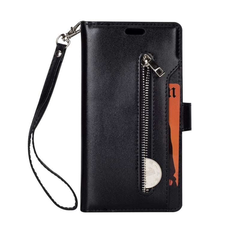 For Huawei Mate 9 Multifunctional Zipper Horizontal Flip Leather Case with Holder & Wallet & 9 Card Slots & Lanyard