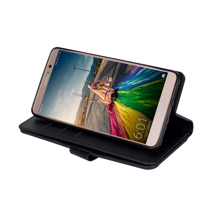 For Huawei Mate 9 Multifunctional Zipper Horizontal Flip Leather Case with Holder & Wallet & 9 Card Slots & Lanyard