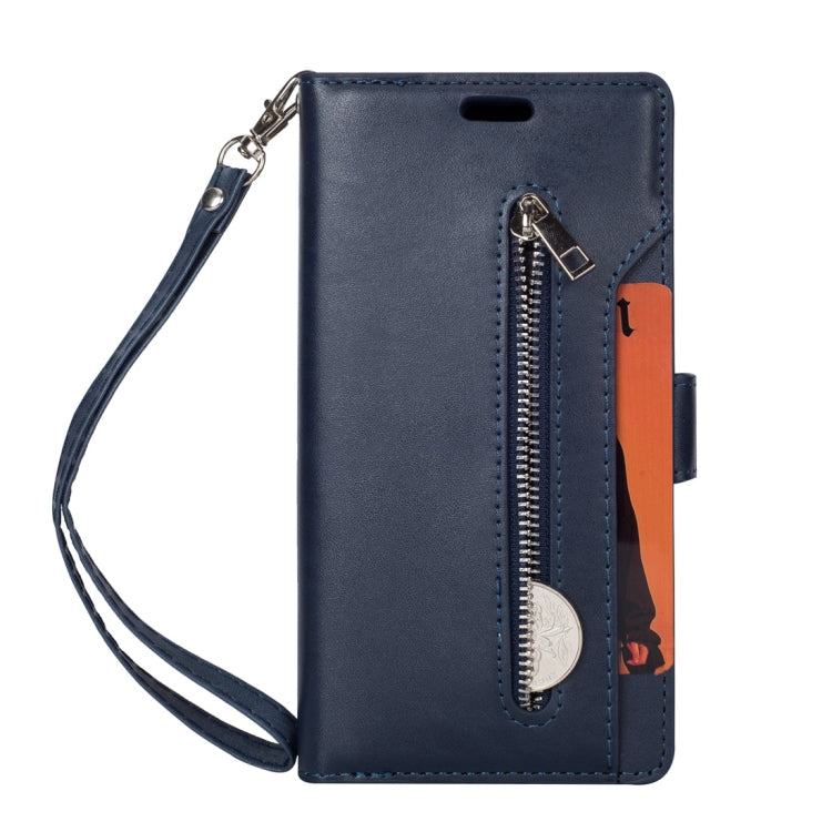 For Huawei Mate 9 Multifunctional Zipper Horizontal Flip Leather Case with Holder & Wallet & 9 Card Slots & Lanyard