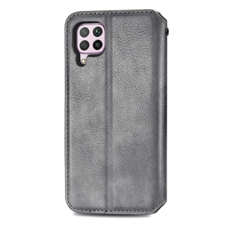 For Huawei Nova 6 SE / P40 Lite Cubic Grid Pressed Horizontal Flip Magnetic PU Leather Case with Holder & Card Slots & Wallet