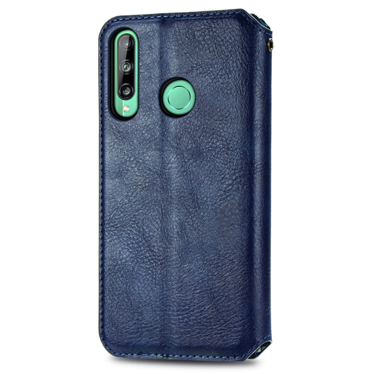 For Huawei P40 Lite E / Y7p Cubic Grid Pressed Horizontal Flip Magnetic PU Leather Case with Holder & Card Slots & Wallet