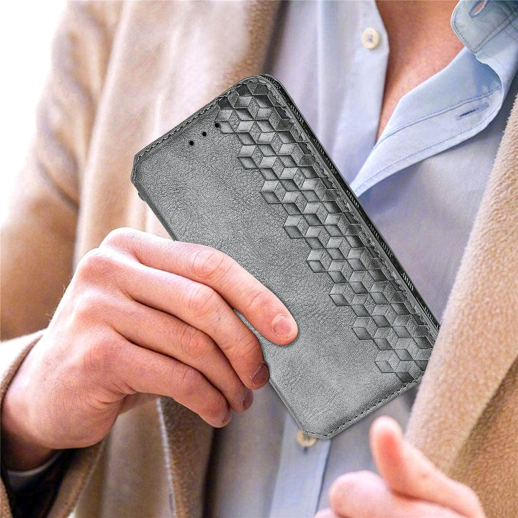 For Huawei P40 Pro Cubic Grid Pressed Horizontal Flip Magnetic PU Leather Case with Holder & Card Slots & Wallet