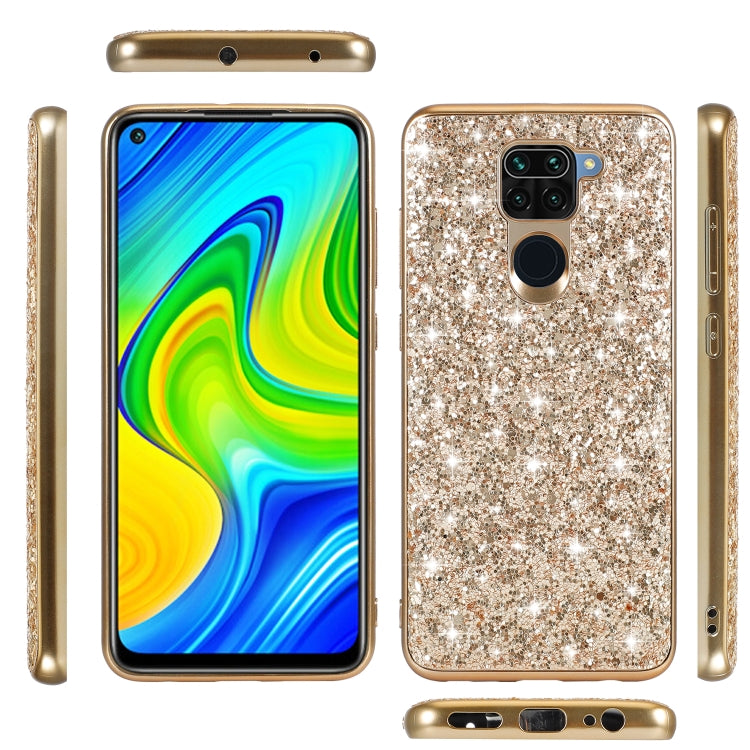 For Xiaomi Redmi Note 9 / 10X 4G Glitter Powder Shockproof TPU Protective Case
