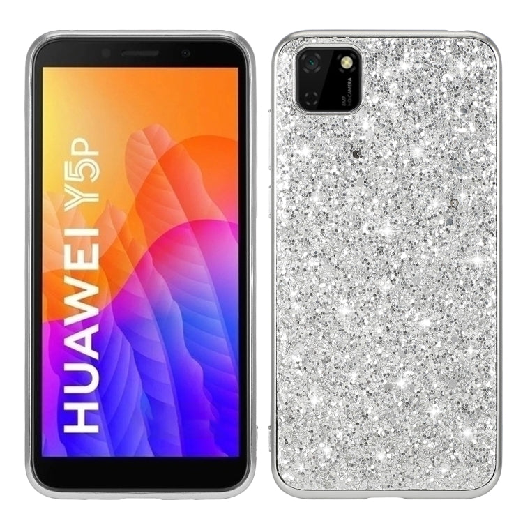 For Huawei Y5P Glitter Powder Shockproof TPU Protective Case