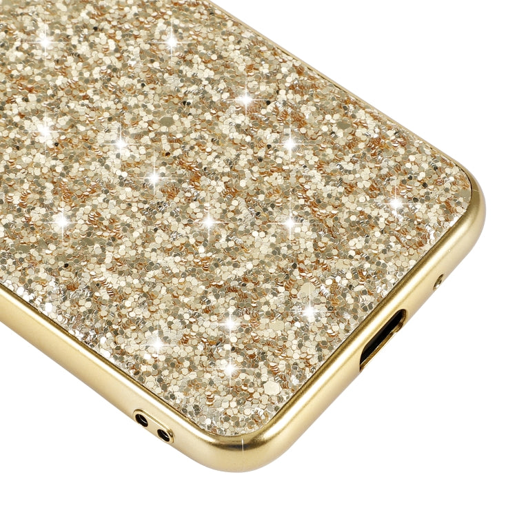 For Huawei Y5P Glitter Powder Shockproof TPU Protective Case