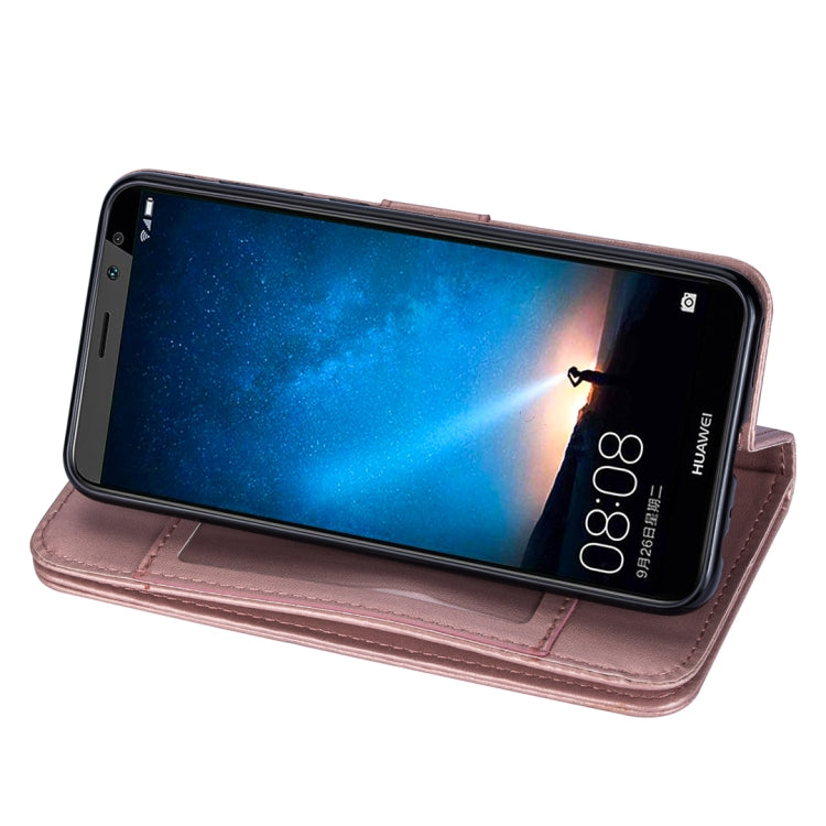 For Huawei Mate 10 Lite Ultra-thin 9 Card Horizontal Flip Leather Case, with Card Slots & Holder & Lanyard