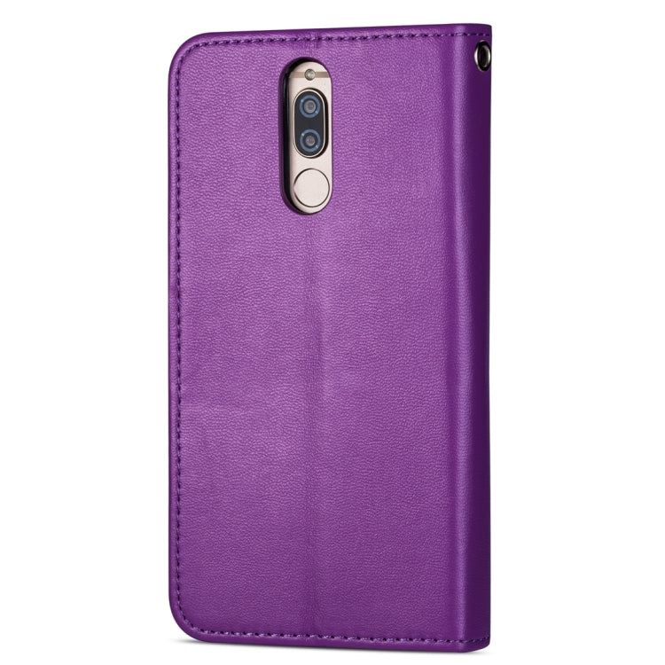 For Huawei Mate 10 Lite Ultra-thin 9 Card Horizontal Flip Leather Case, with Card Slots & Holder & Lanyard