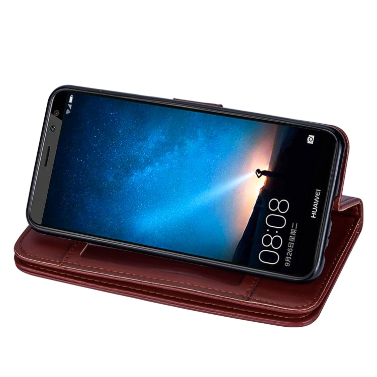 For Huawei Mate 10 Lite Ultra-thin 9 Card Horizontal Flip Leather Case, with Card Slots & Holder & Lanyard