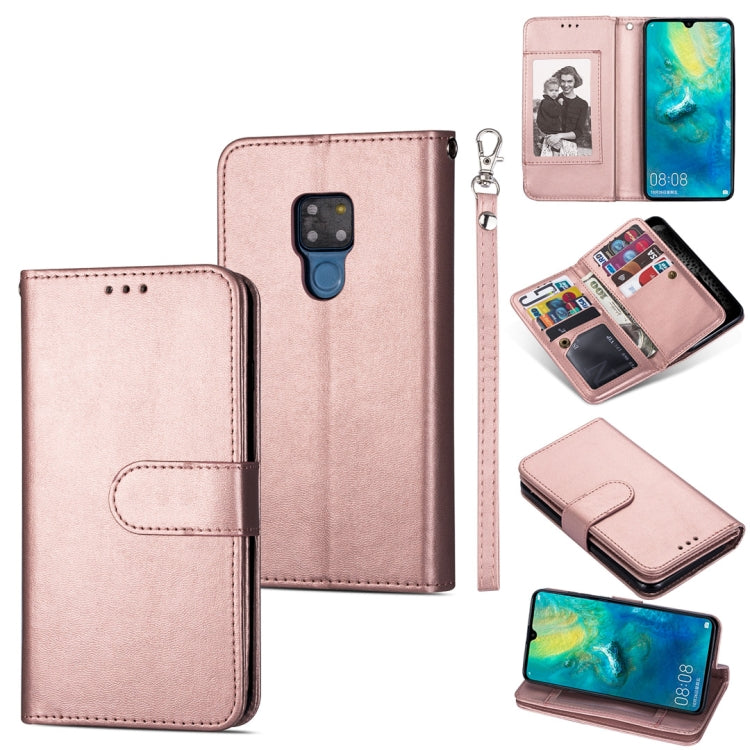 For Huawei Mate 20 Ultra-thin 9 Card Horizontal Flip Leather Case, with Card Slots & Holder & Lanyard