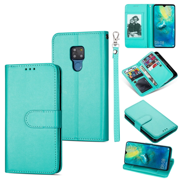 For Huawei Mate 20 Ultra-thin 9 Card Horizontal Flip Leather Case, with Card Slots & Holder & Lanyard