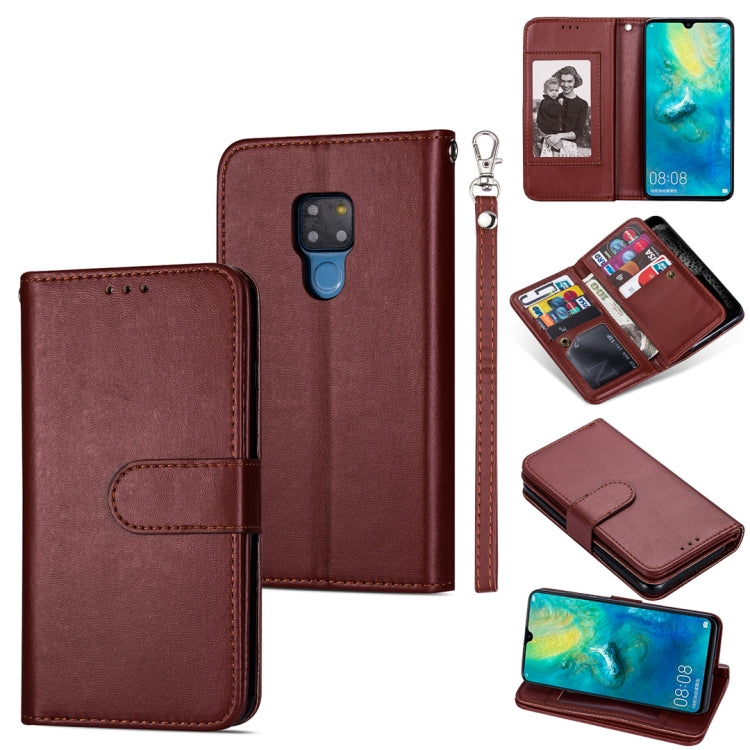For Huawei Mate 20 Ultra-thin 9 Card Horizontal Flip Leather Case, with Card Slots & Holder & Lanyard