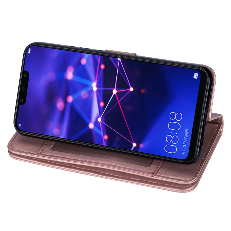 For Huawei Mate 20 Lite Ultra-thin 9 Card Horizontal Flip Leather Case, with Card Slots & Holder & Lanyard