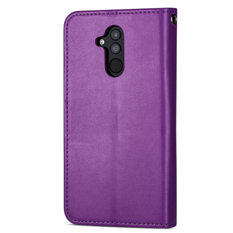 For Huawei Mate 20 Lite Ultra-thin 9 Card Horizontal Flip Leather Case, with Card Slots & Holder & Lanyard