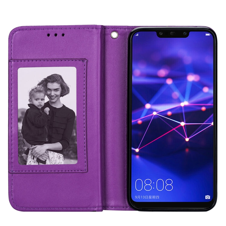 For Huawei Mate 20 Lite Ultra-thin 9 Card Horizontal Flip Leather Case, with Card Slots & Holder & Lanyard