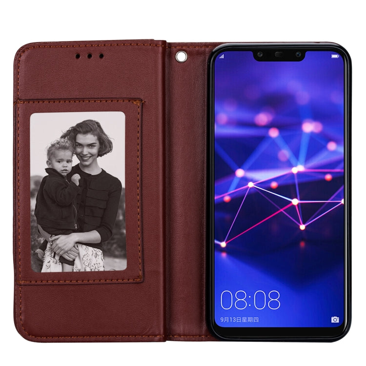 For Huawei Mate 20 Lite Ultra-thin 9 Card Horizontal Flip Leather Case, with Card Slots & Holder & Lanyard