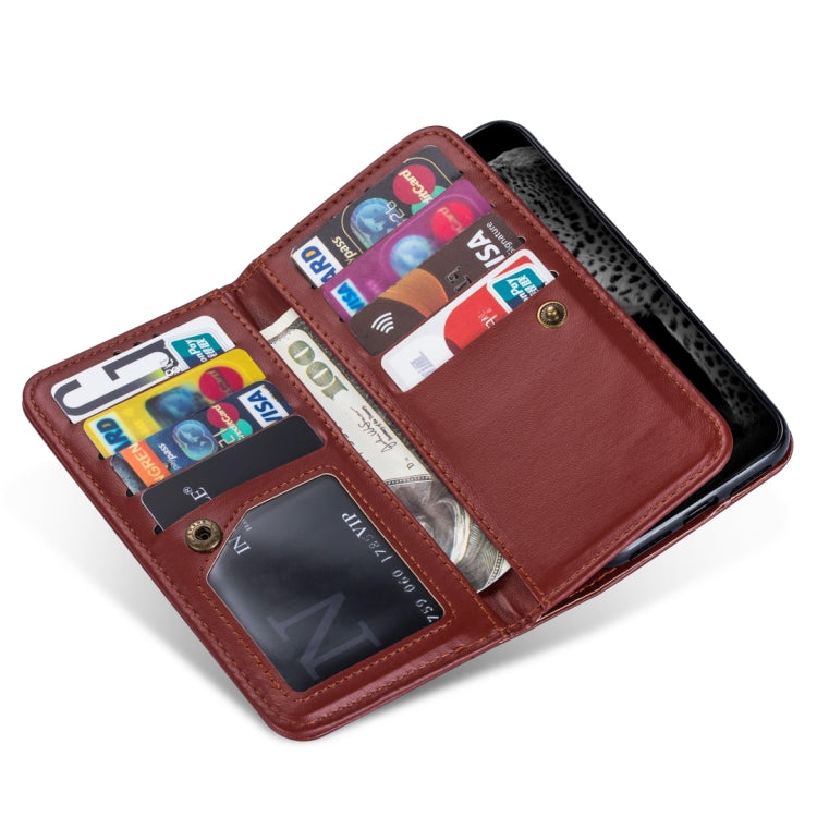For Huawei Mate 20 Lite Ultra-thin 9 Card Horizontal Flip Leather Case, with Card Slots & Holder & Lanyard