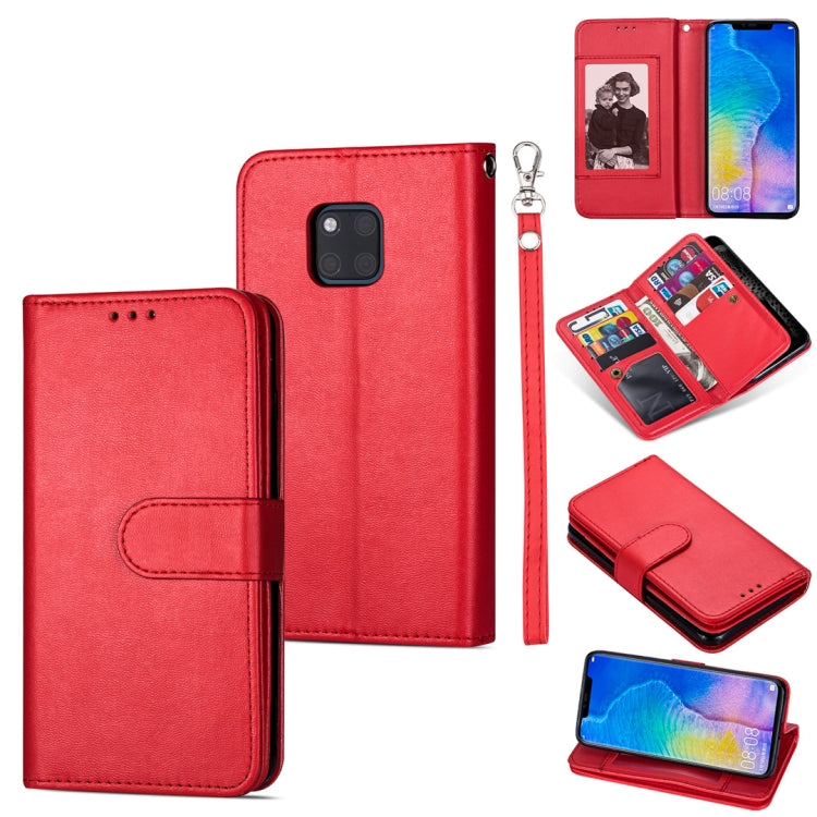 For Huawei Mate 20 Pro Ultra-thin 9 Card Horizontal Flip Leather Case, with Card Slots & Holder & Lanyard