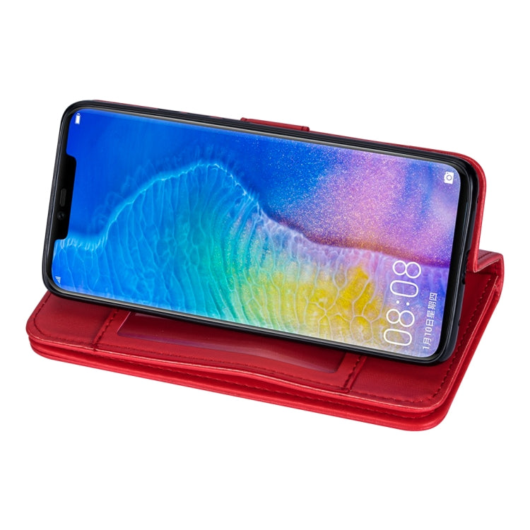 For Huawei Mate 20 Pro Ultra-thin 9 Card Horizontal Flip Leather Case, with Card Slots & Holder & Lanyard