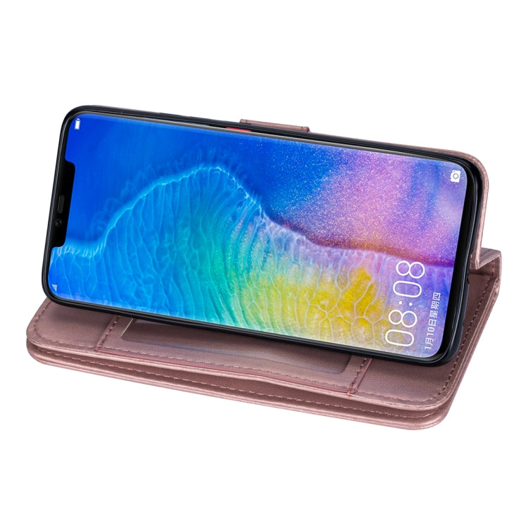 For Huawei Mate 20 Pro Ultra-thin 9 Card Horizontal Flip Leather Case, with Card Slots & Holder & Lanyard