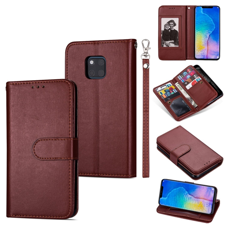 For Huawei Mate 20 Pro Ultra-thin 9 Card Horizontal Flip Leather Case, with Card Slots & Holder & Lanyard