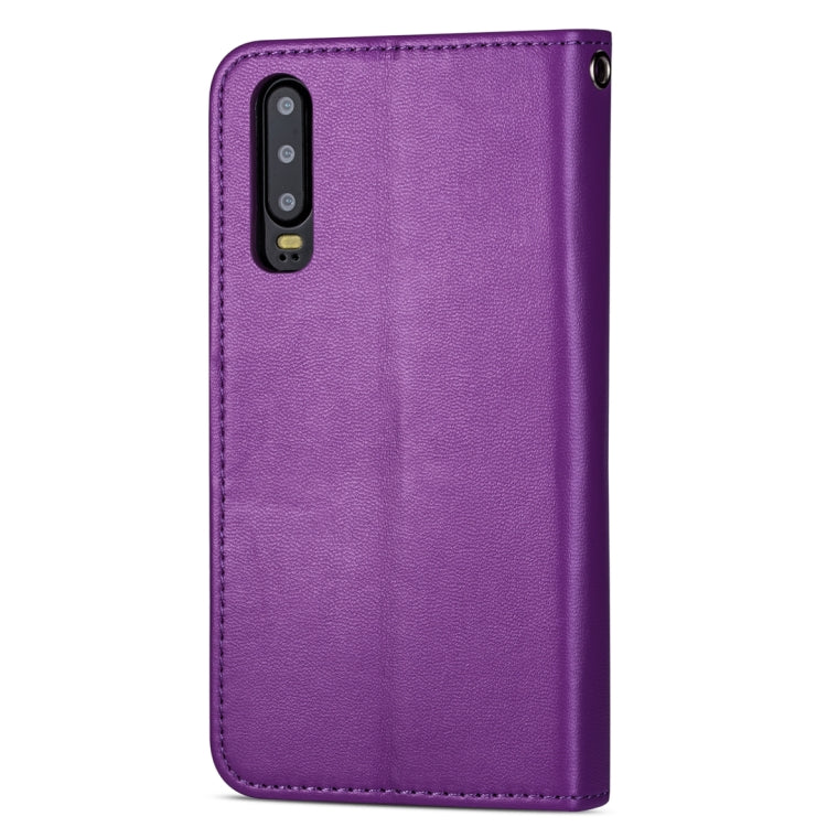 For Huawei P30 Ultra-thin 9 Card Horizontal Flip Leather Case, with Card Slots & Holder & Lanyard