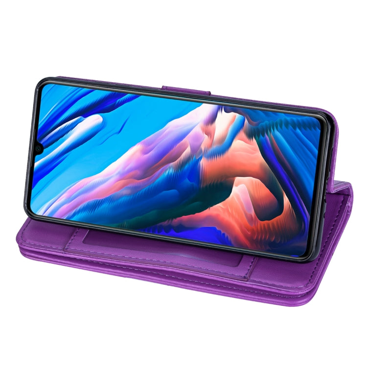 For Huawei P30 Ultra-thin 9 Card Horizontal Flip Leather Case, with Card Slots & Holder & Lanyard